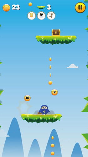 Gameplay of the Fat jumping ninja for Android phone or tablet.