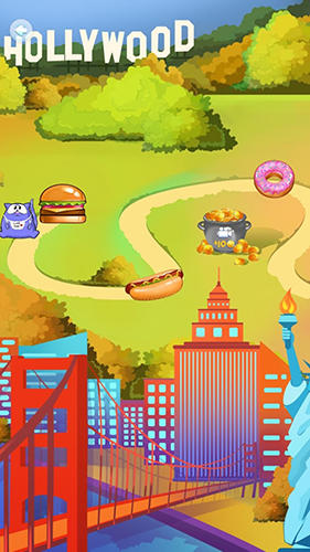 Gameplay of the Feed the cat game for Android phone or tablet.