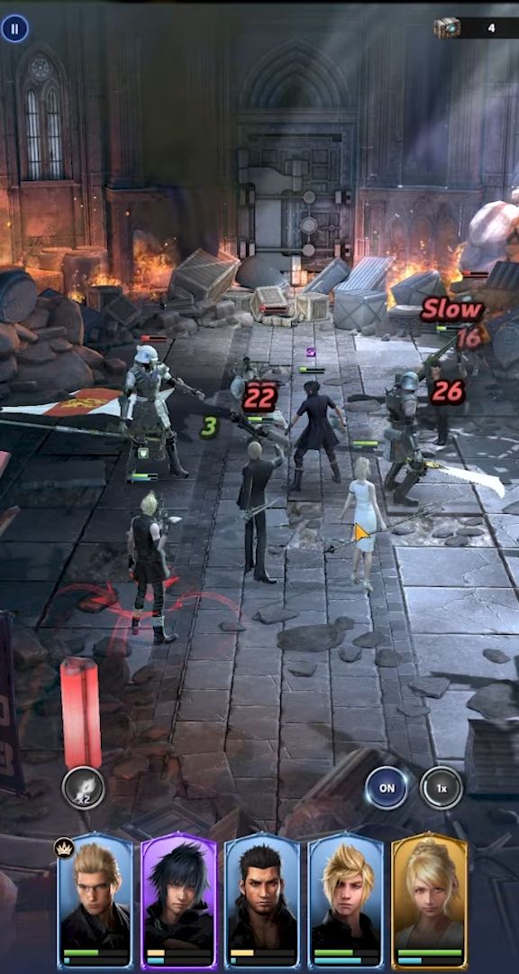 Gameplay of the Final Fantasy XV: War for Eos for Android phone or tablet.