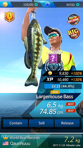 Gameplay of the Fishing hook: Bass tournament for Android phone or tablet.