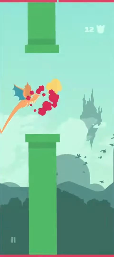 Gameplay of the Flappy Dragon for Android phone or tablet.