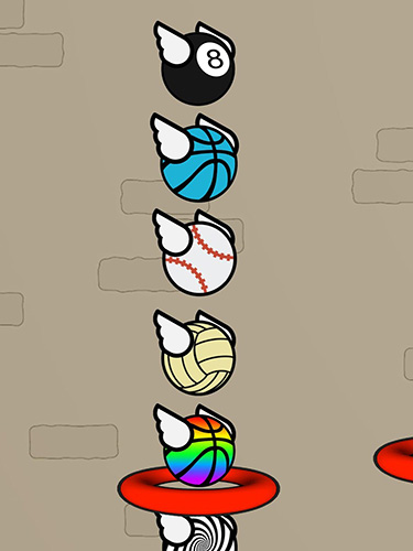 Gameplay of the Flappy dunk for Android phone or tablet.