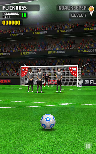 Gameplay of the Flick boss: Freekick for Android phone or tablet.