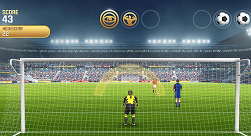 Gameplay of the Flick kick goalkeeper for Android phone or tablet.