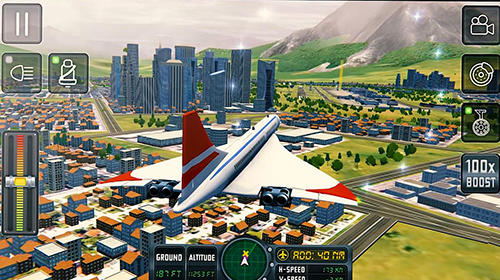 Gameplay of the Flight sim 2018 for Android phone or tablet.