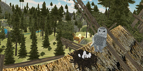 Gameplay of the Flying owl simulator 3D for Android phone or tablet.