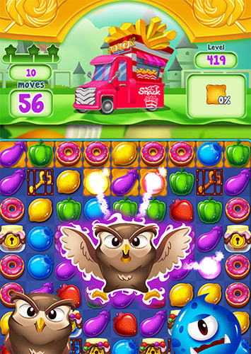 Gameplay of the Food burst for Android phone or tablet.