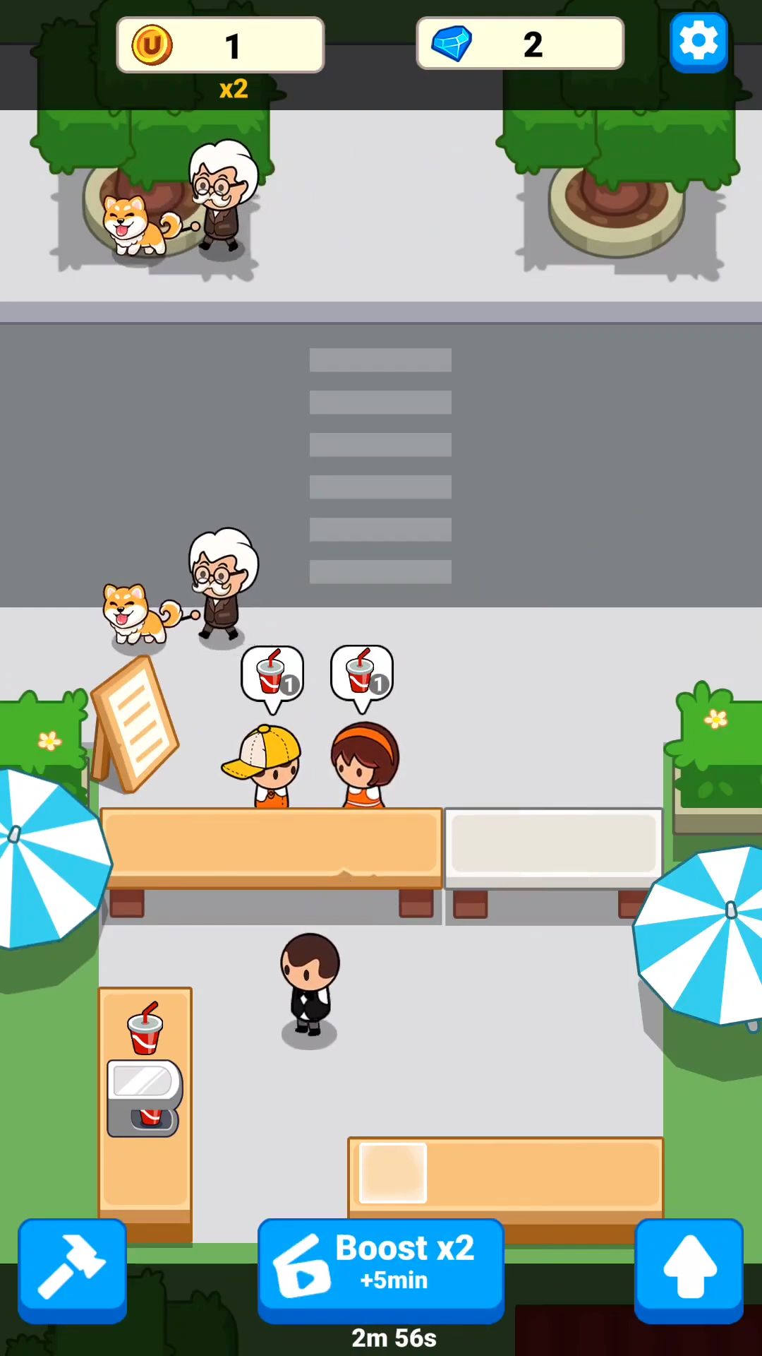 Gameplay of the Food Fever: Restaurant Tycoon for Android phone or tablet.