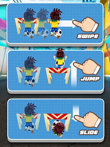 Gameplay of the Football rush: Running kid for Android phone or tablet.