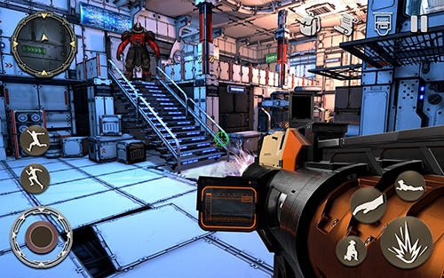 Gameplay of the Free modern robots galaxy war: Battleground for Android phone or tablet.