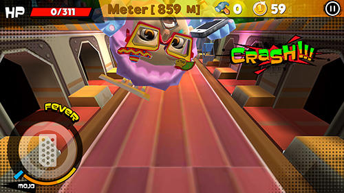 Gameplay of the Free runner for Android phone or tablet.