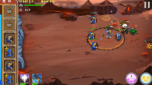 Gameplay of the Frontier warriors. Castle defense: Grow army for Android phone or tablet.