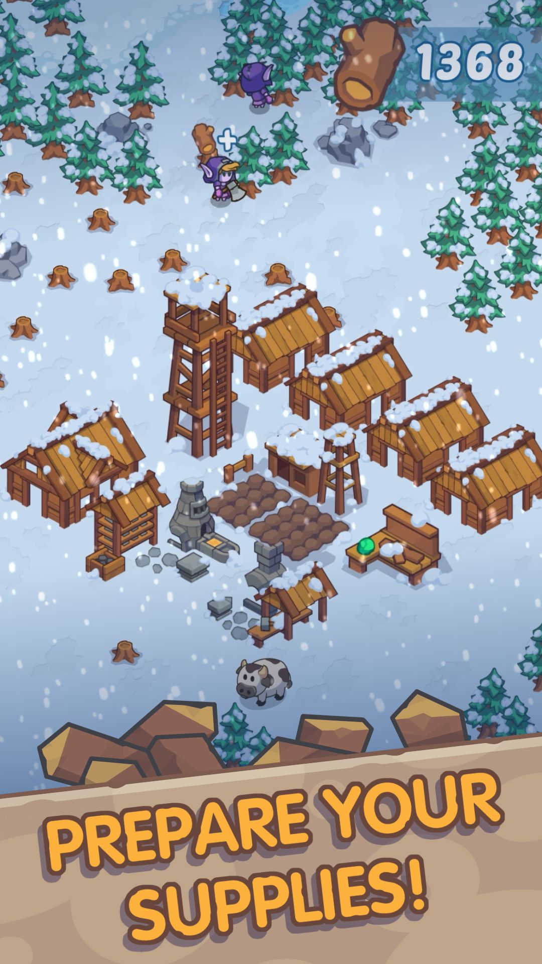 Gameplay of the Frozen Town Survivor for Android phone or tablet.
