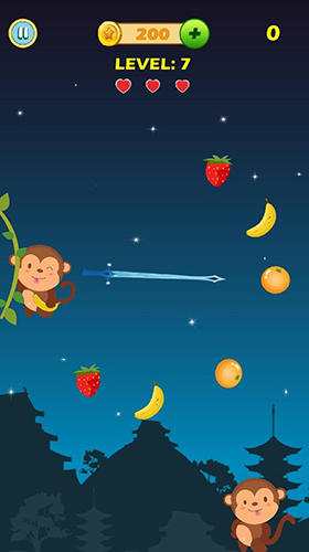 Gameplay of the Fruit hit : Fruit splash for Android phone or tablet.