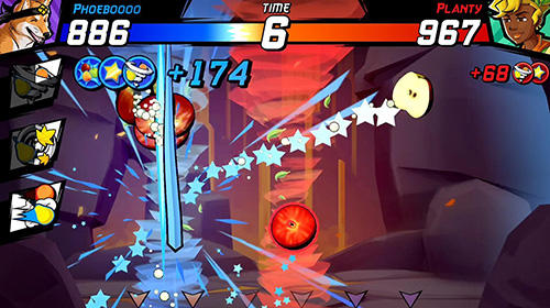 Gameplay of the Fruit ninja fight for Android phone or tablet.