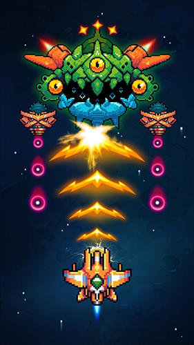 Gameplay of the Galaxiga: Classic 80s arcade space shooter for Android phone or tablet.