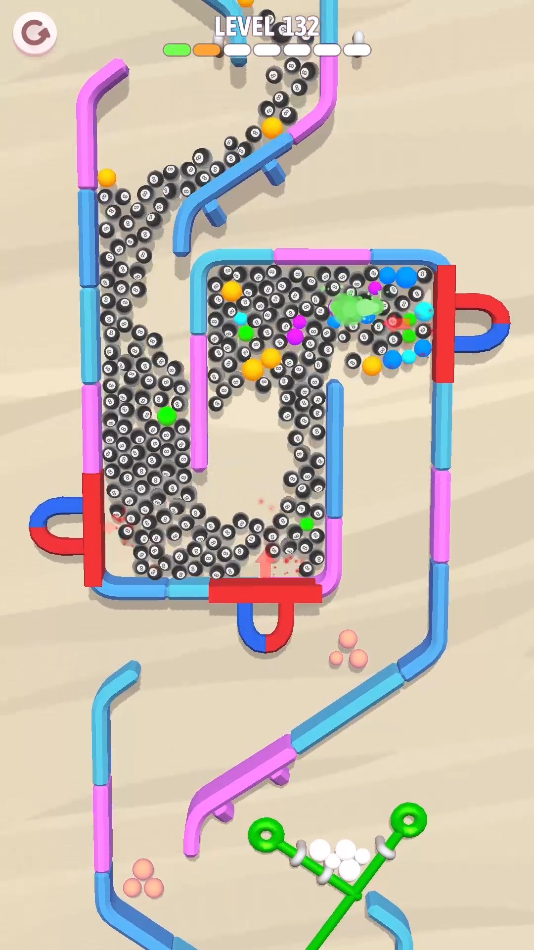 Gameplay of the Garden Balls for Android phone or tablet.