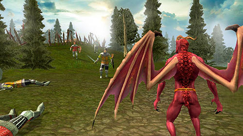Gameplay of the Gargoyle flying monster sim 3D for Android phone or tablet.