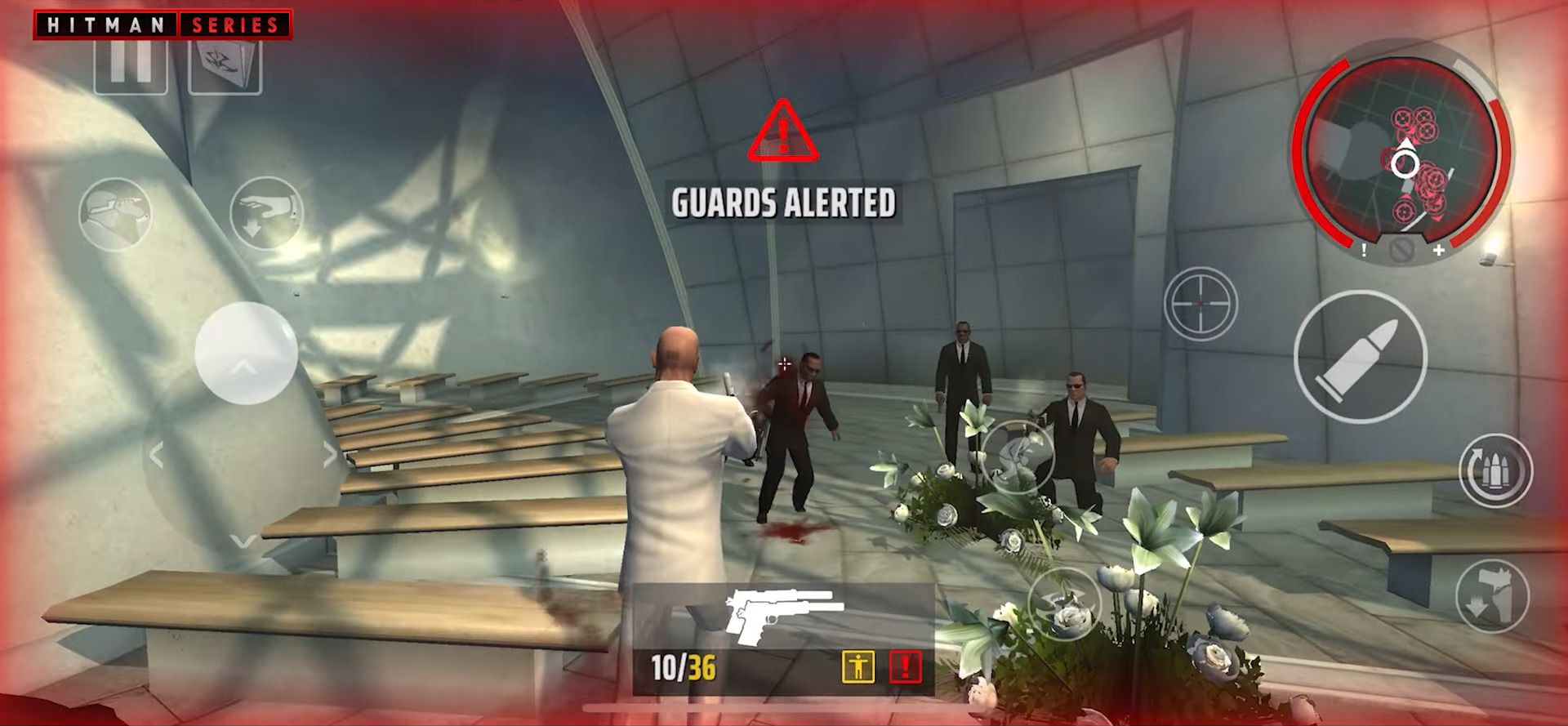 Gameplay of the Hitman: Blood Money — Reprisal for Android phone or tablet.