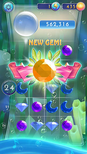 Gameplay of the Gem diver for Android phone or tablet.