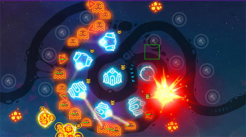 Gameplay of the Geometry defense 2 for Android phone or tablet.