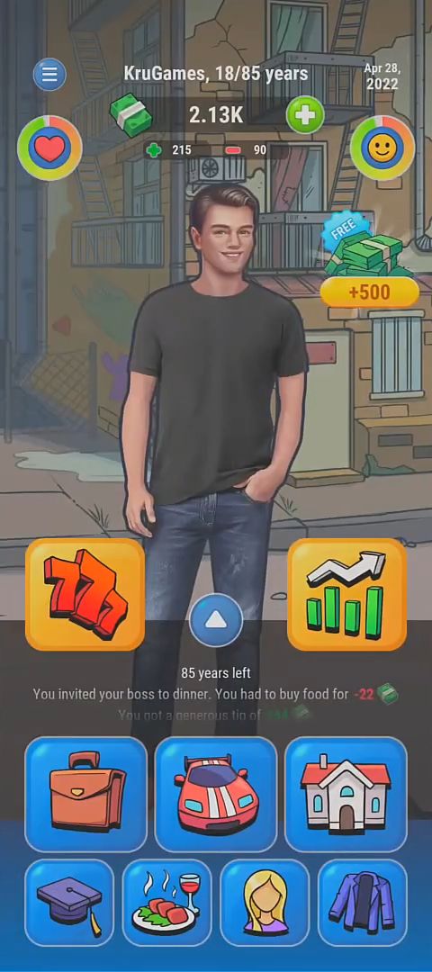 Gameplay of the Get the money: get a rich life for Android phone or tablet.