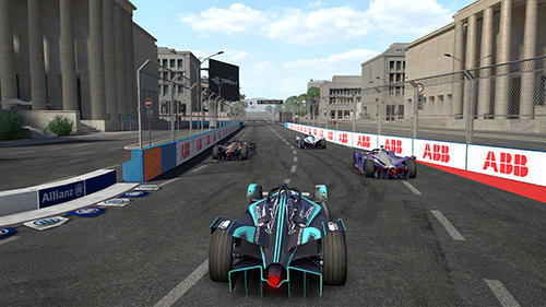 Gameplay of the Ghost racing: Formula E for Android phone or tablet.