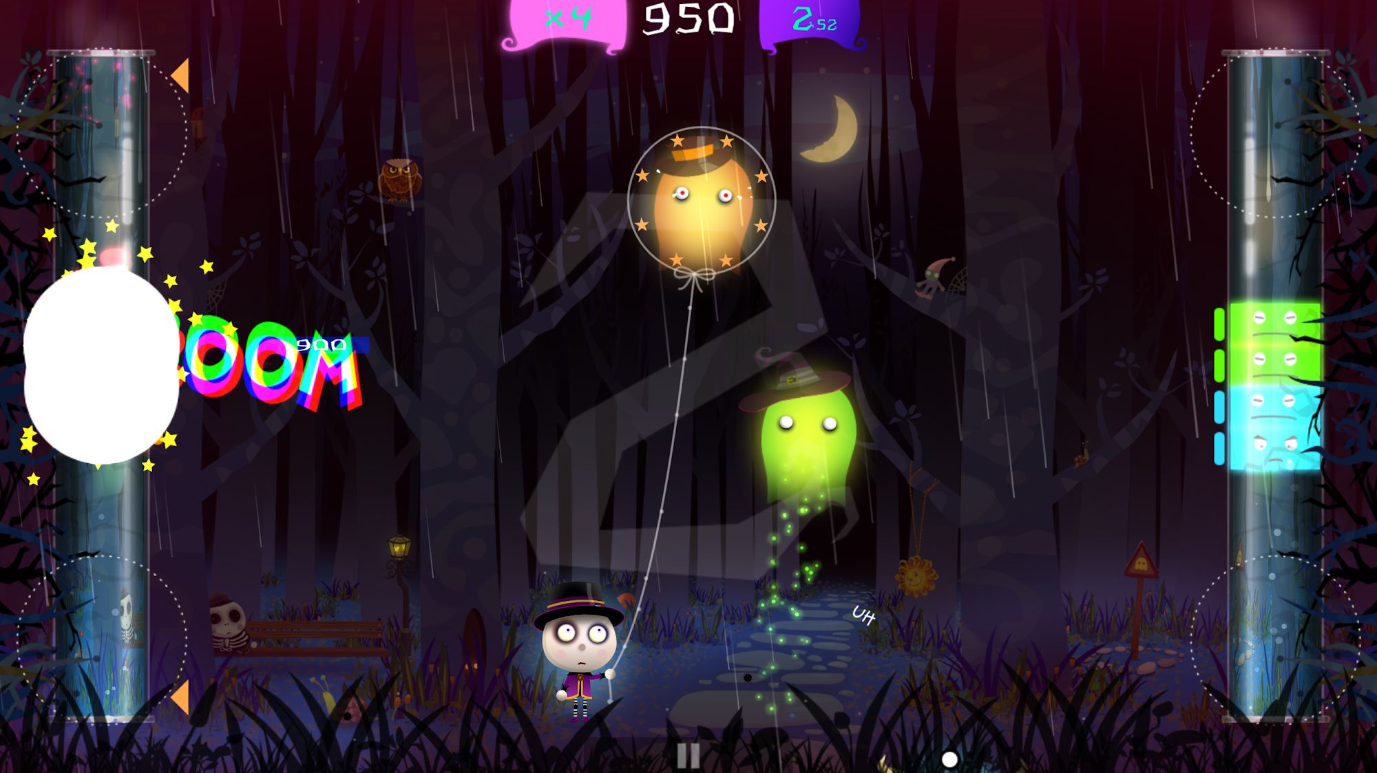 Gameplay of the Ghosts and Apples Mobile for Android phone or tablet.