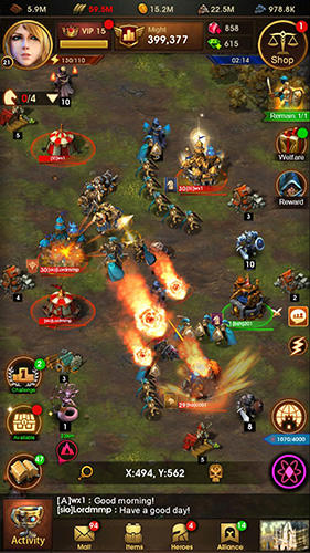 Gameplay of the Glory of thrones: War of conquest for Android phone or tablet.