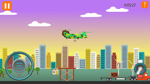 Gameplay of the Go helicopter for Android phone or tablet.