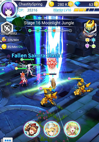 Gameplay of the Goddess legion: Silver lining for Android phone or tablet.