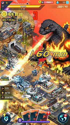 Gameplay of the Godzilla defense force for Android phone or tablet.