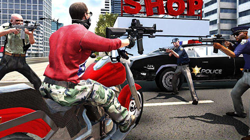 Gameplay of the Grand action simulator: New York car gang for Android phone or tablet.