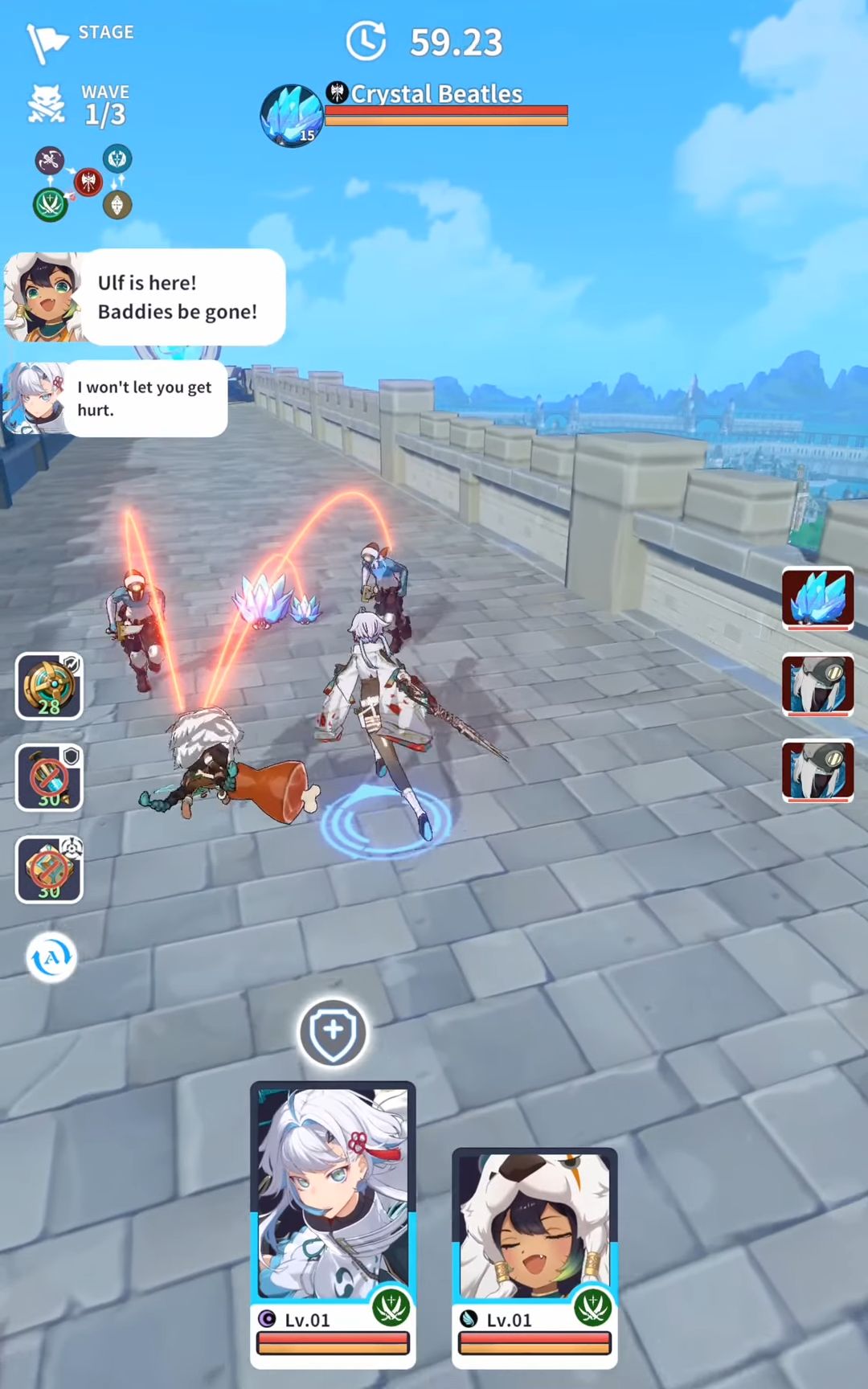 Gameplay of the Grand Quest for Android phone or tablet.