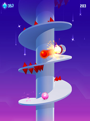 Gameplay of the Gravity helix for Android phone or tablet.