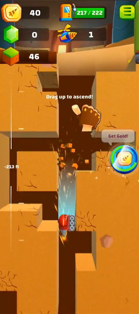 Gameplay of the Ground Digger for Android phone or tablet.