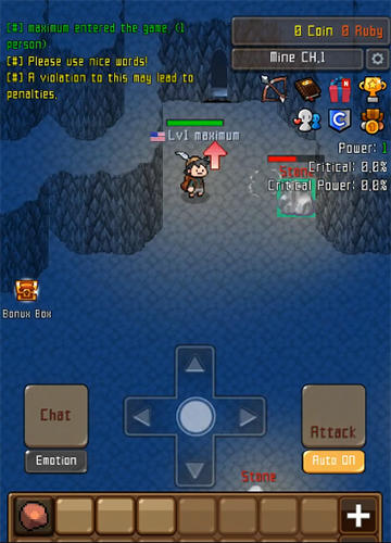 Gameplay of the Grow stone online: Idle RPG for Android phone or tablet.