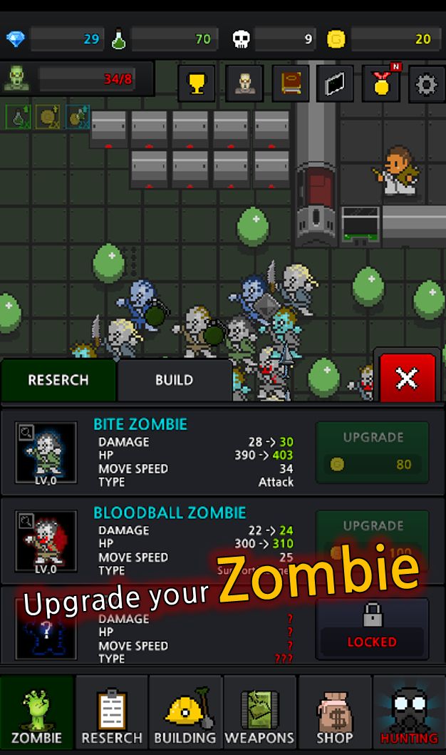 Gameplay of the Grow Zombie inc for Android phone or tablet.