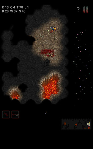 Gameplay of the Grue the monster: Roguelike underworld RPG for Android phone or tablet.