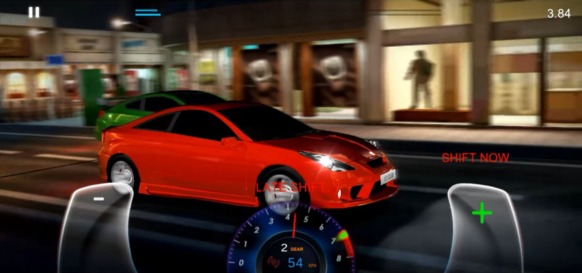 Gameplay of the GT Club Drag Racing Car Game for Android phone or tablet.
