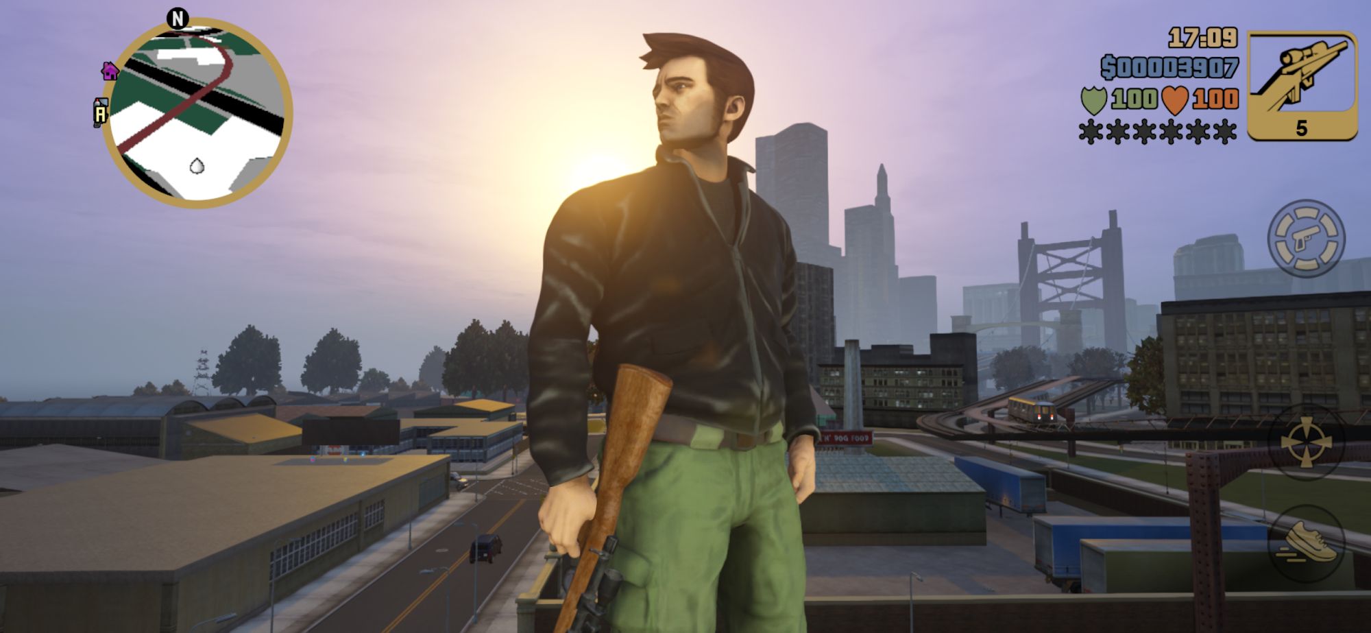 Gameplay of the GTA III - Definitive for Android phone or tablet.