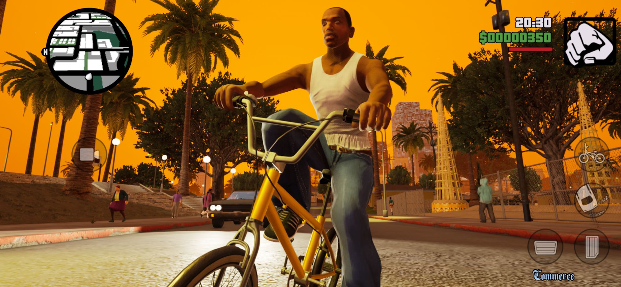 Gameplay of the GTA: San Andreas - Definitive for Android phone or tablet.