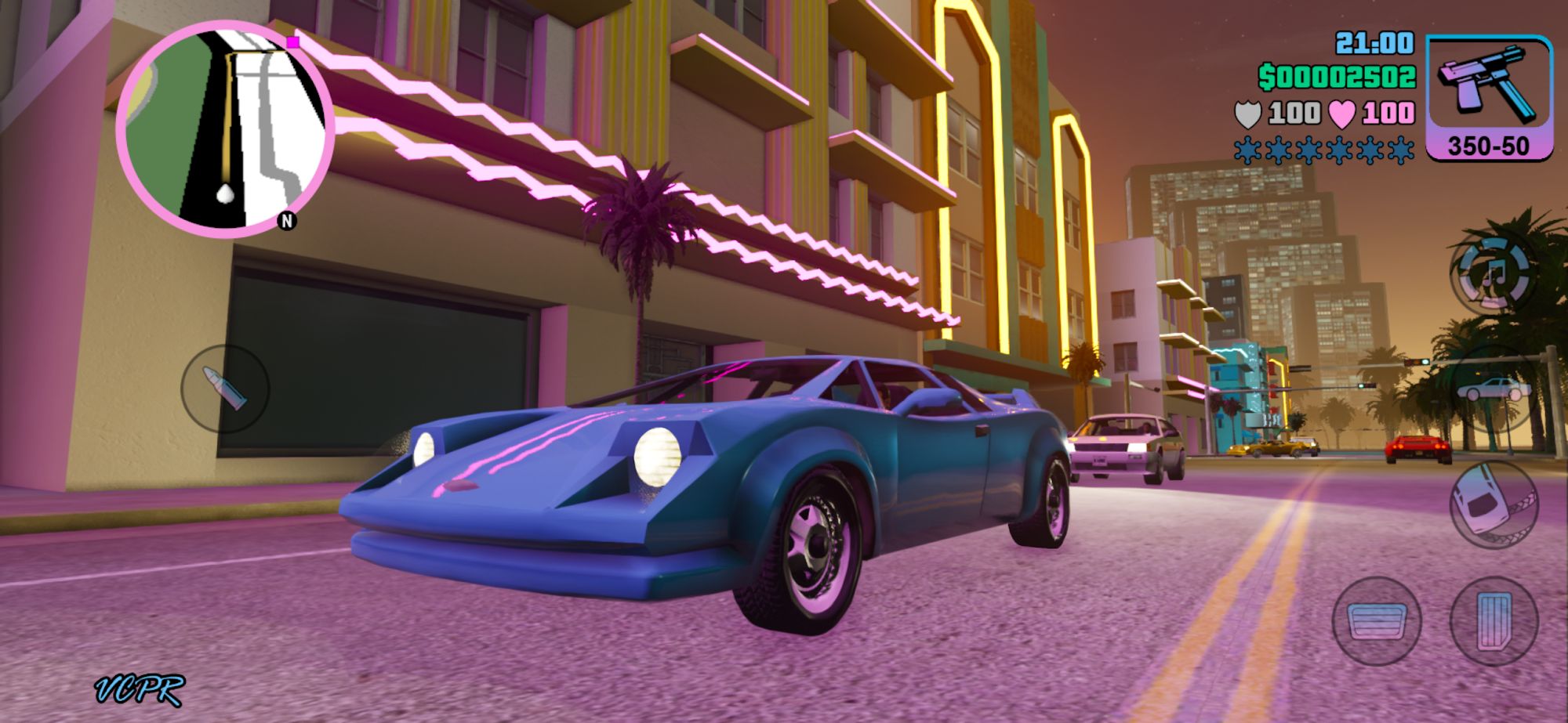 Gameplay of the GTA: Vice City - Definitive for Android phone or tablet.