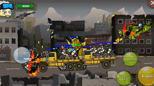 Gameplay of the Gun battle: Infantry division for Android phone or tablet.