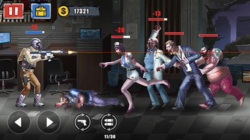 Gameplay of the Gun blood zombies building for Android phone or tablet.