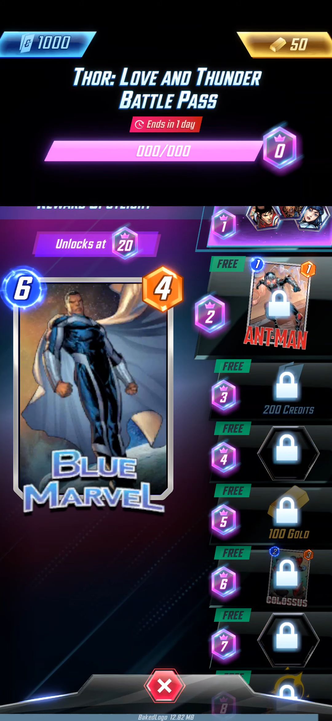 Gameplay of the MARVEL SNAP for Android phone or tablet.