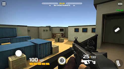 Gameplay of the Gunkeepers: Online shooter for Android phone or tablet.