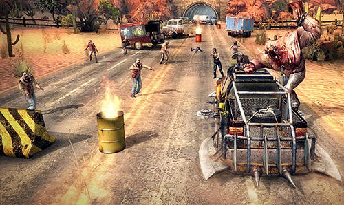 Gameplay of the Guns, cars, zombies for Android phone or tablet.
