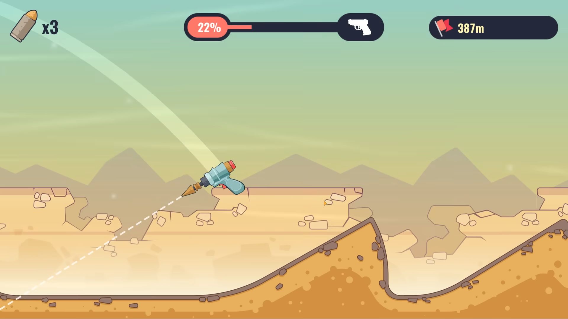 Gameplay of the GunSpin for Android phone or tablet.