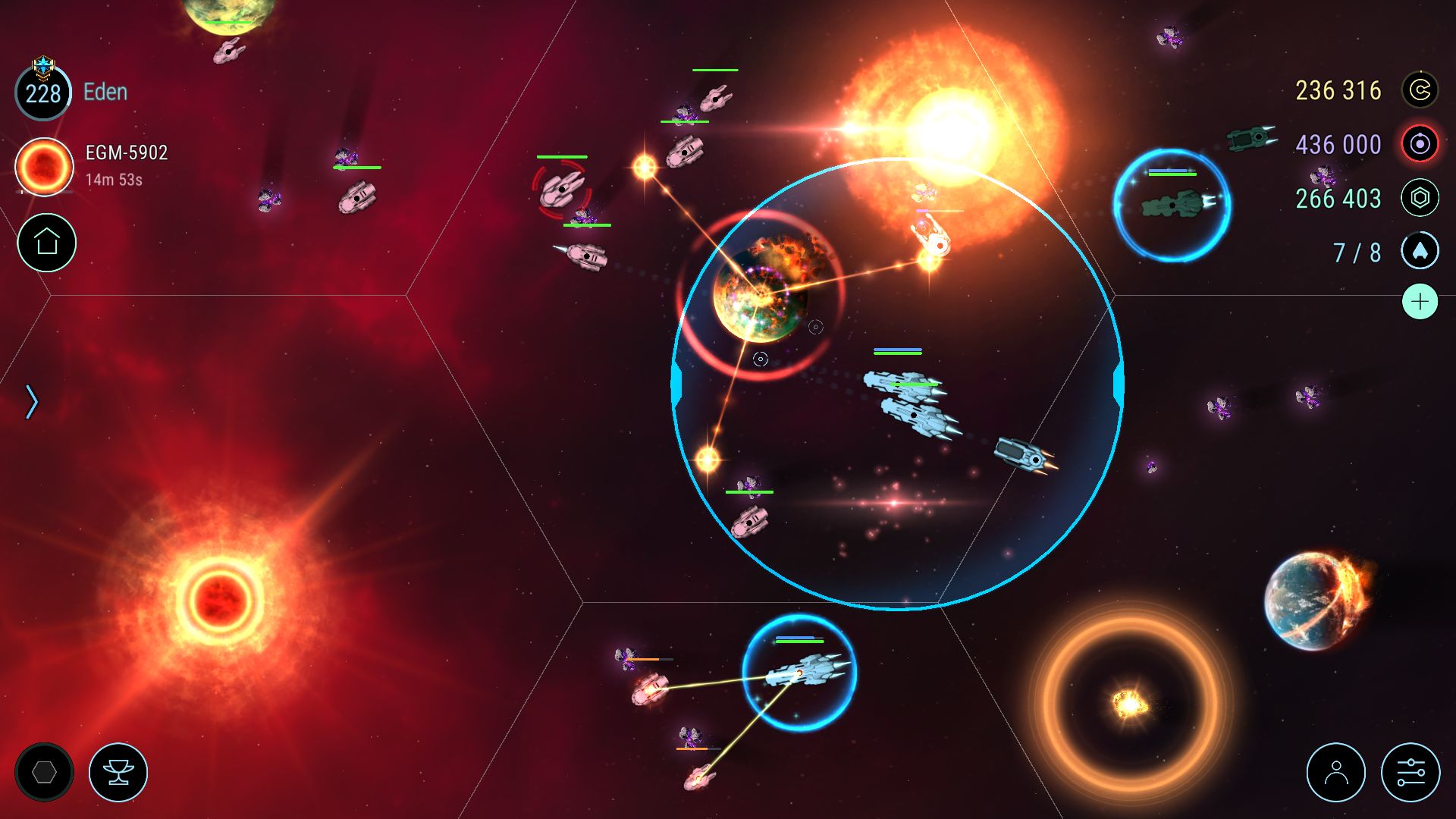 Gameplay of the Hades' Star: DARK NEBULA for Android phone or tablet.